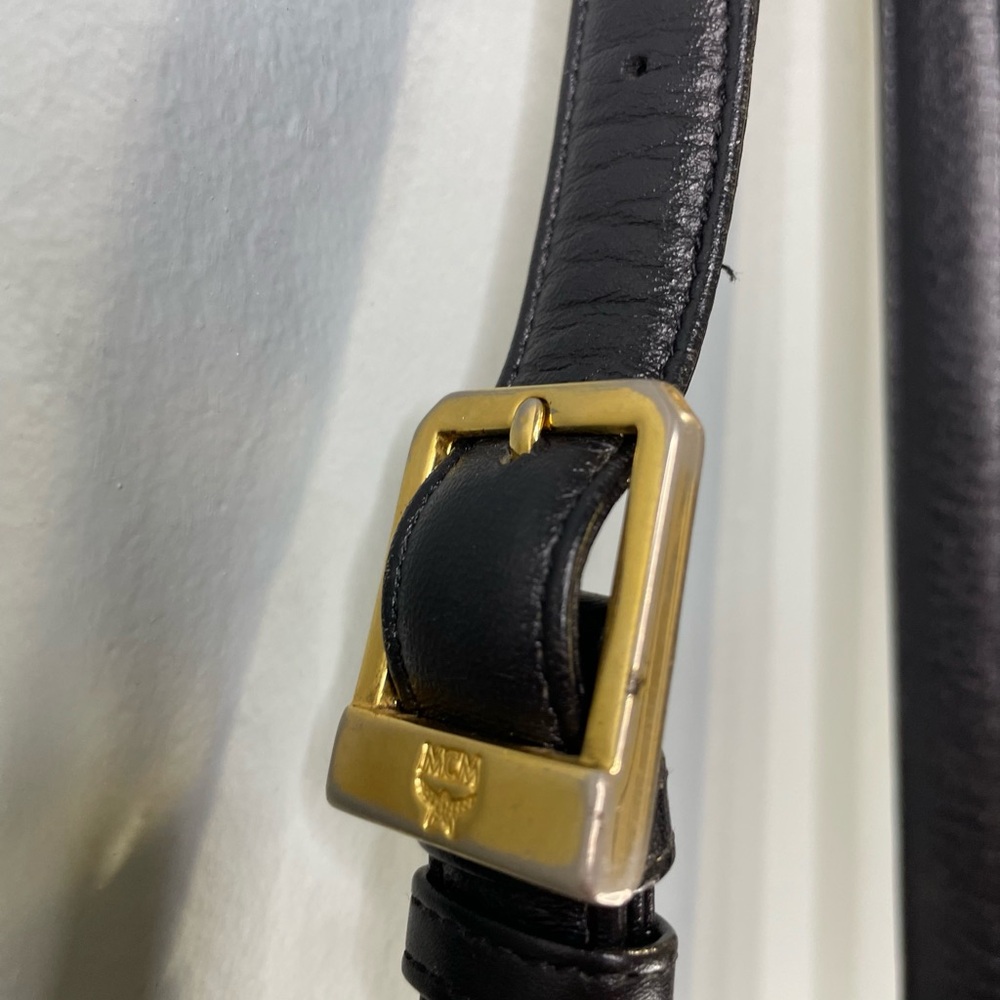 MCM Black Quilted Leather Round Crossbody - Picture 7 of 11